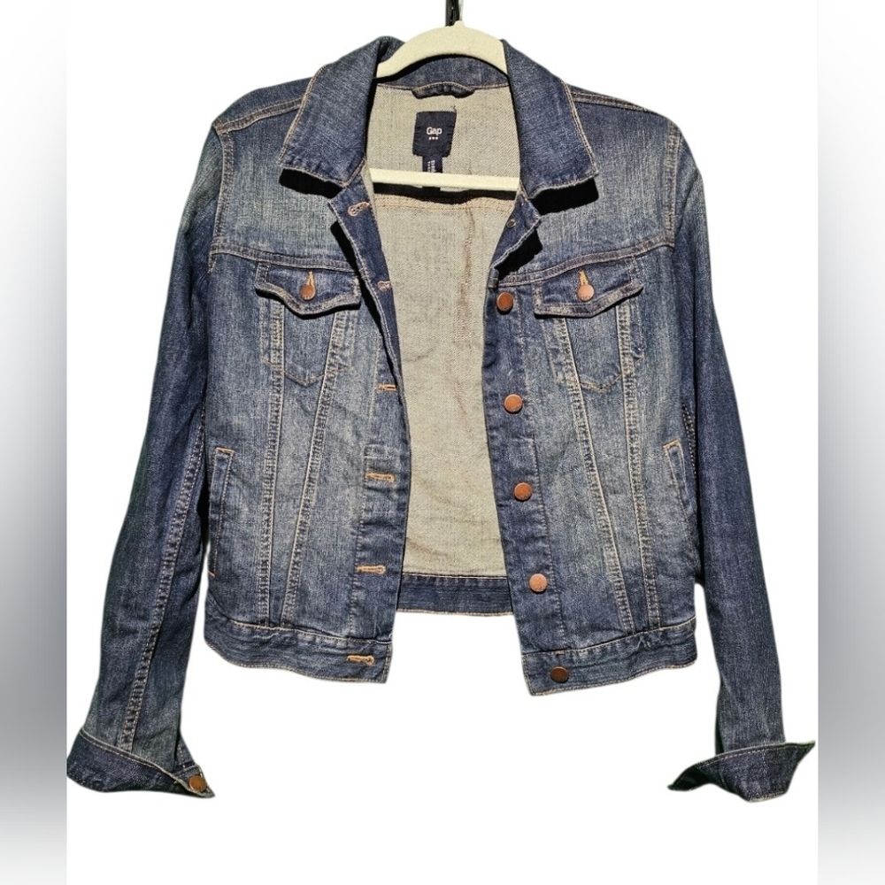 GAP EUC Oversized XS Women's Classic Blue Jean Jacket - Picture 1 of 4